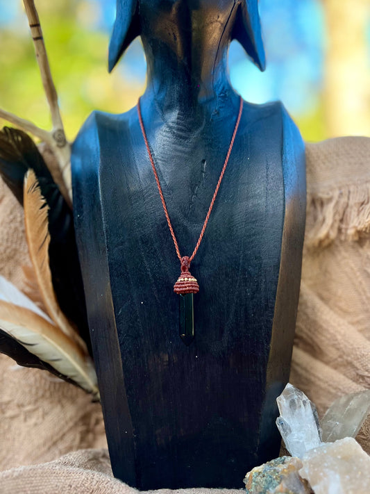 Collier pointe Obsidienne