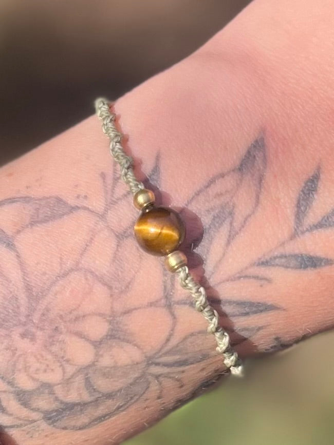 Bracelet simple perle Oeil de tigre