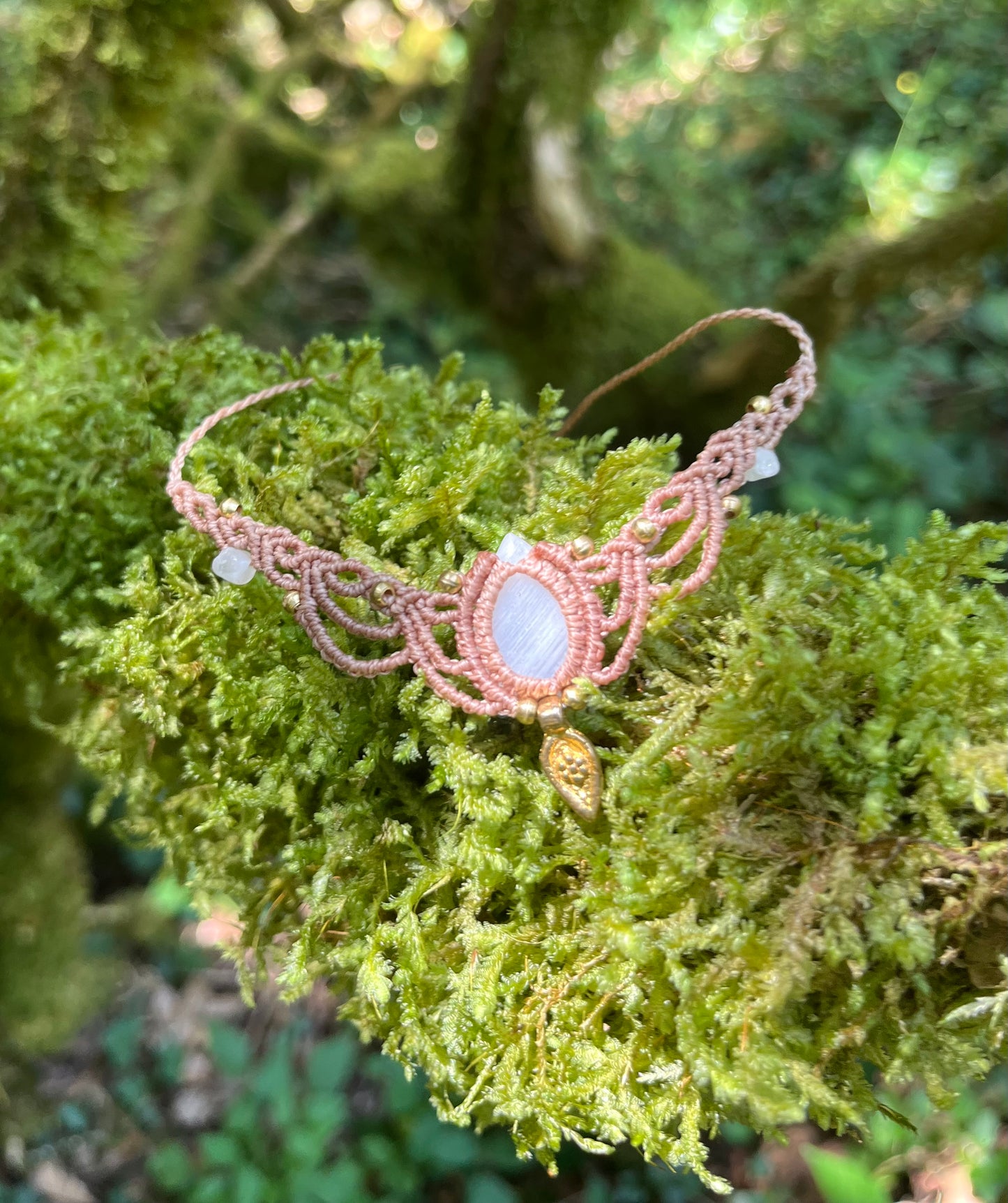 Collier multi Labradorite blanche et Quartz rose