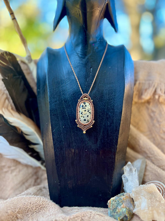 Collier Jaspe dalmatien