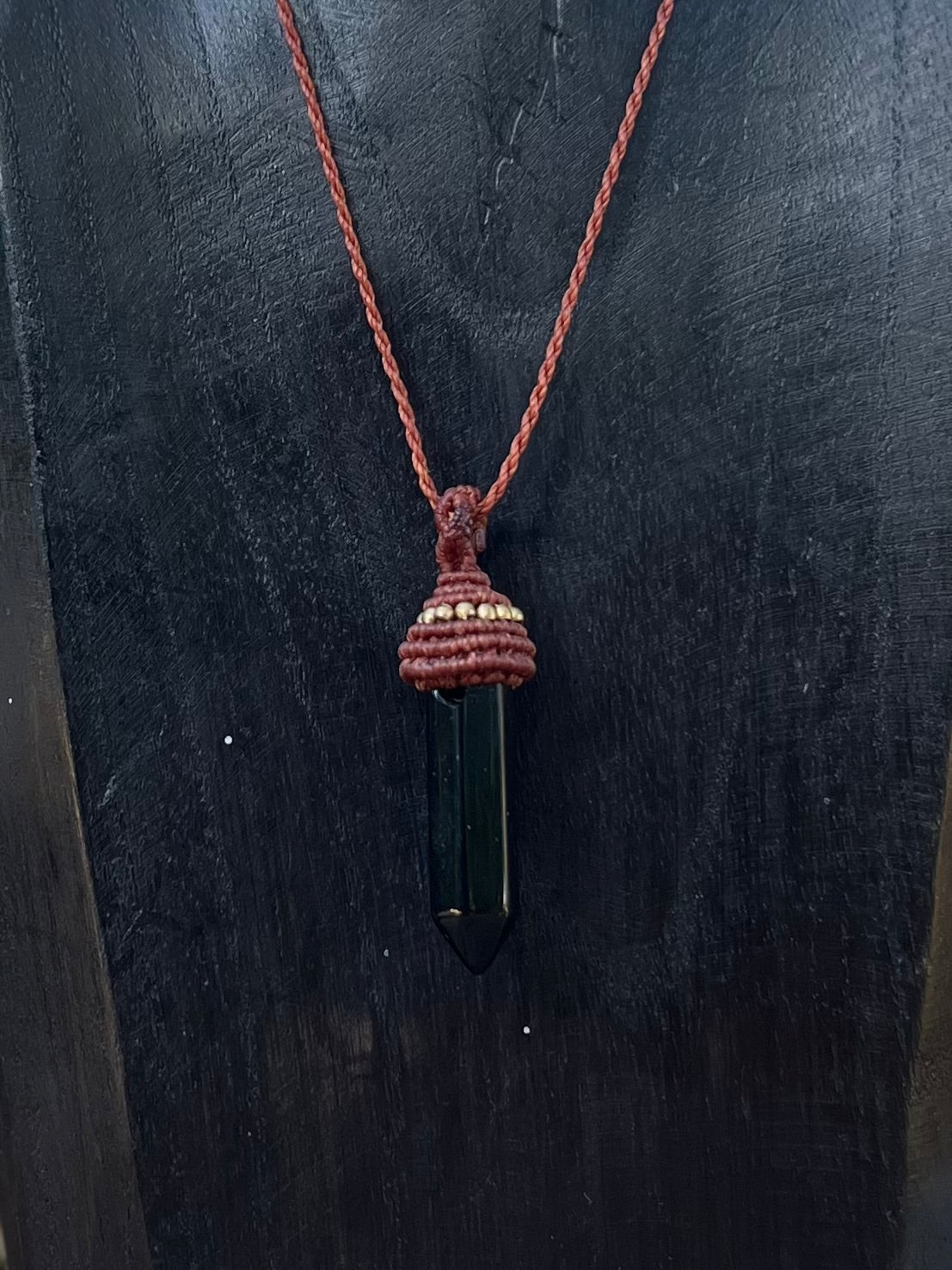 Collier pointe Obsidienne