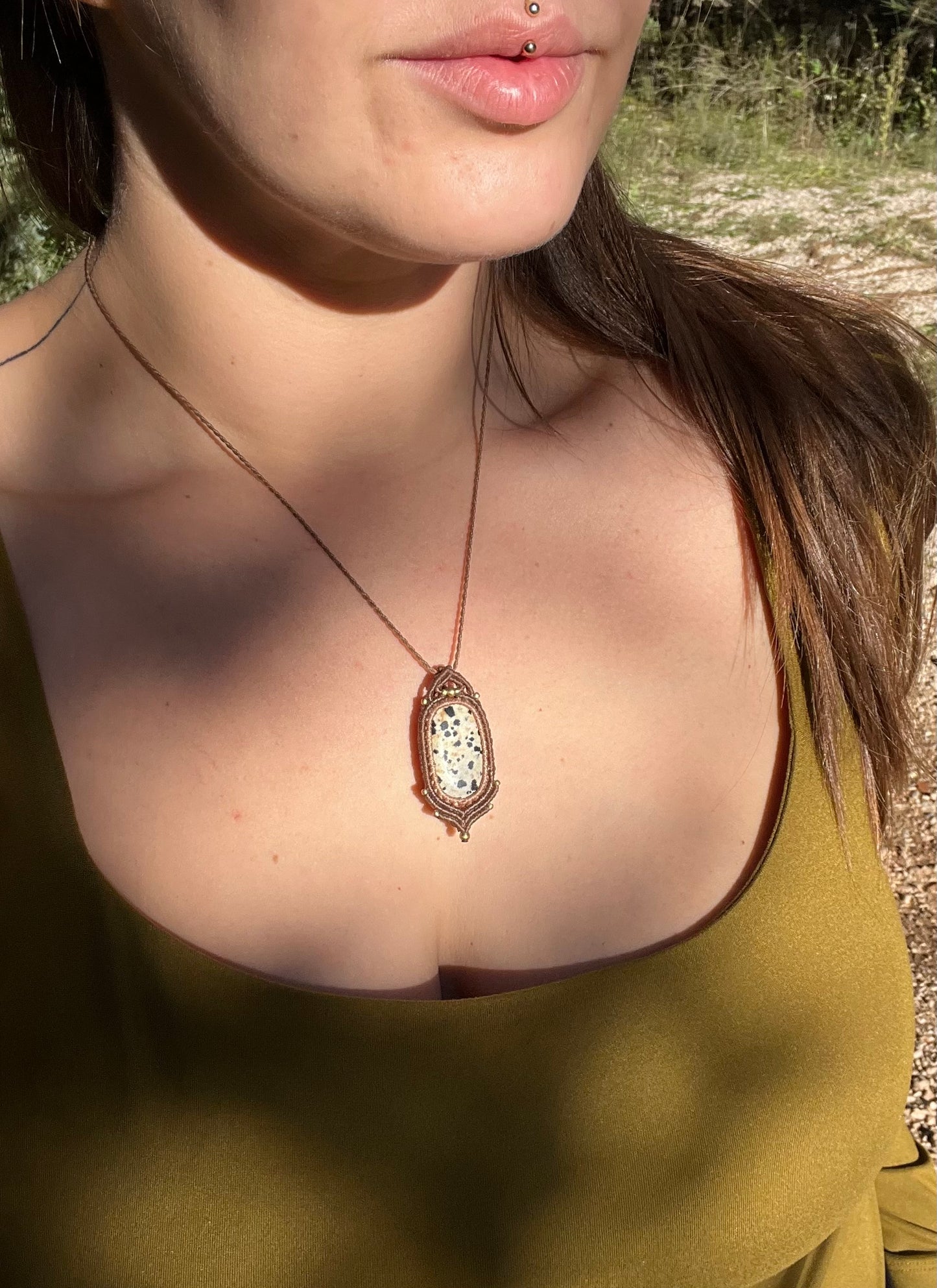 Collier Jaspe dalmatien