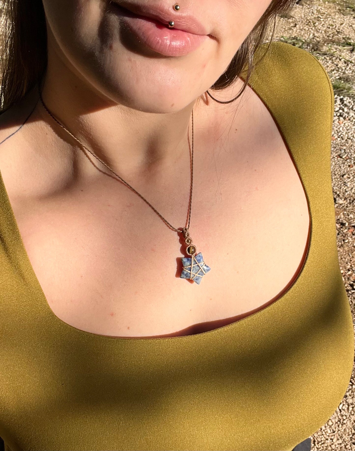 Collier étoile Sodalite