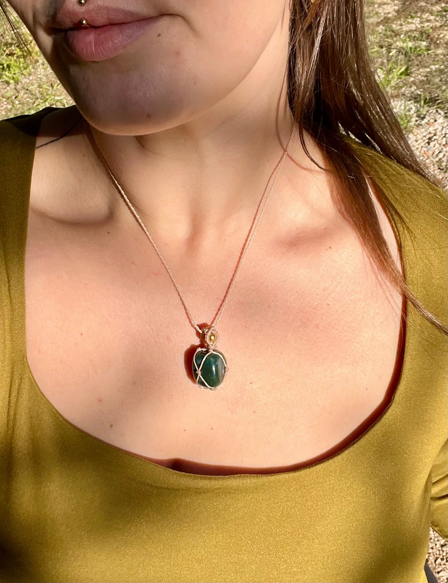 Collier Agate mousse