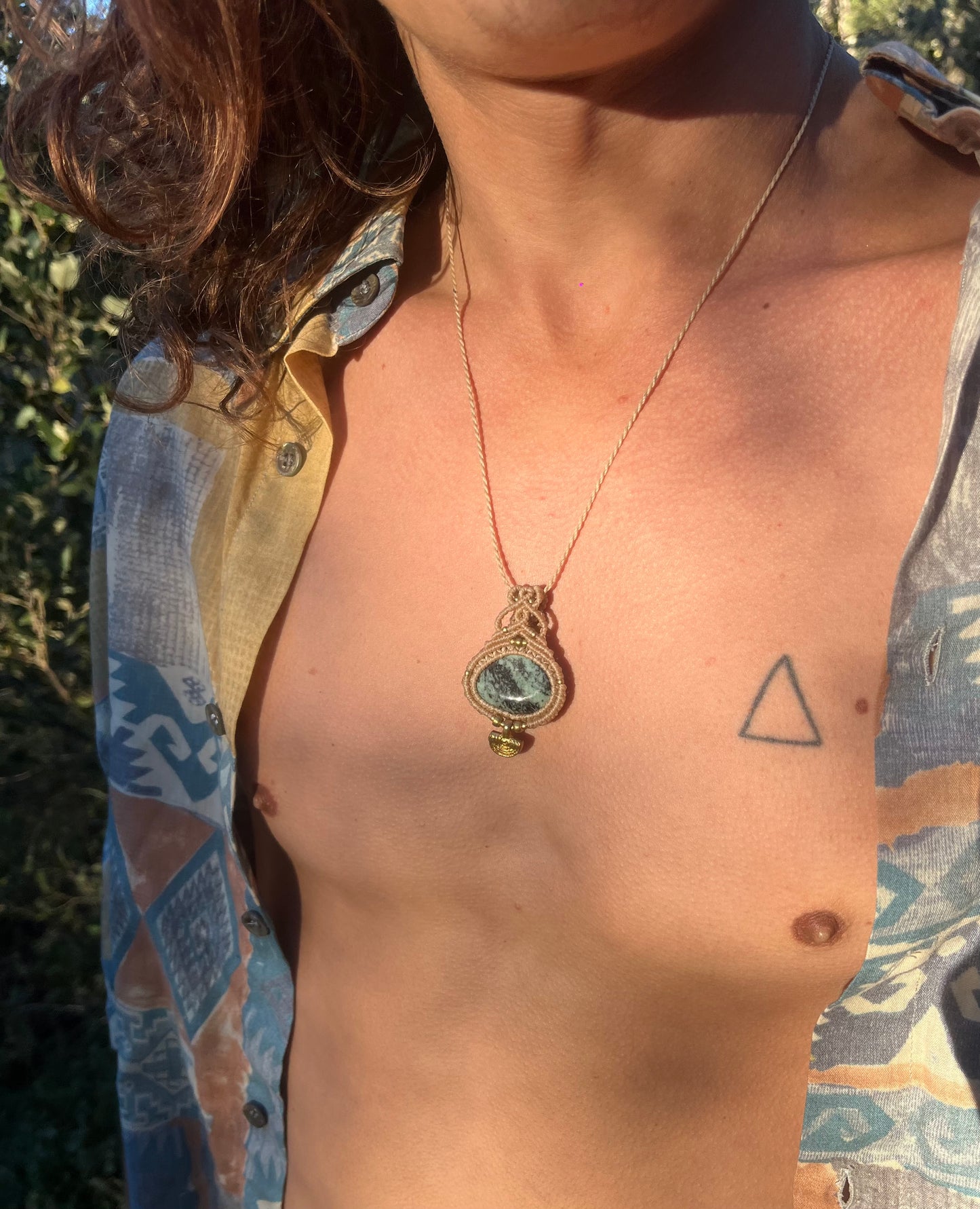 Collier Jaspe zèbre verte