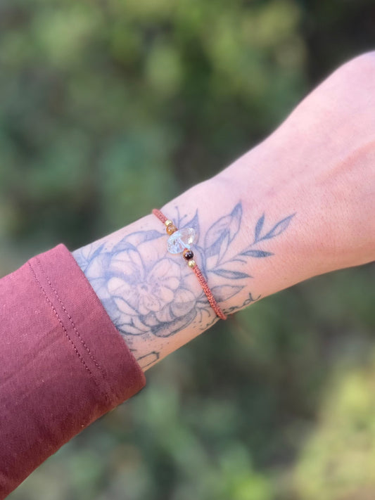 Bracelet Crystal de roche et Oeil de tigre