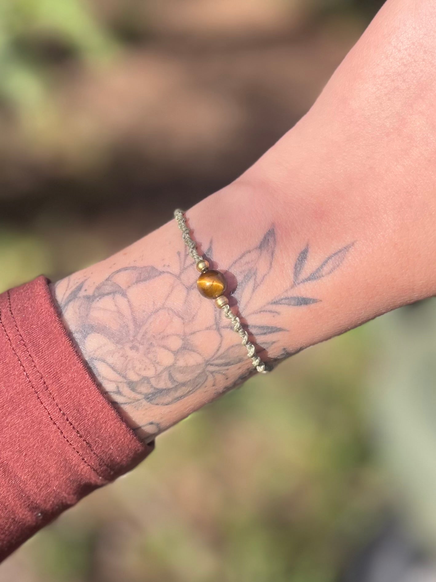 Bracelet simple perle Oeil de tigre