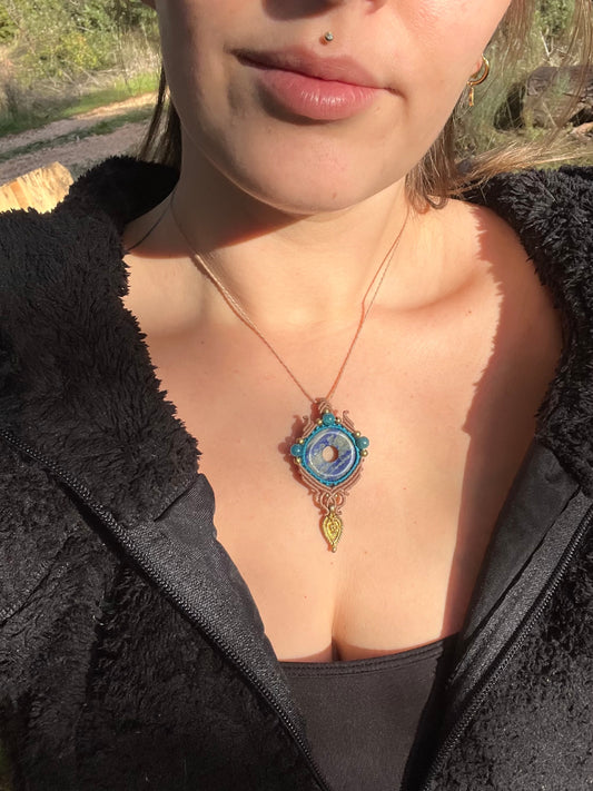 Collier Lapis-lazuli et Apatite bleue